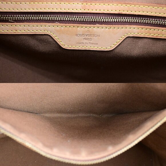 LOUIS VUITTON Cabas Mezzo Shoulder Bag Monogram Leather Brown - Picture 11 of 14
